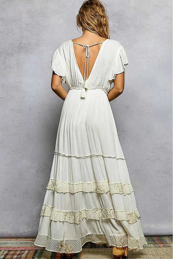 Gilded Ivory Maxi Dress
