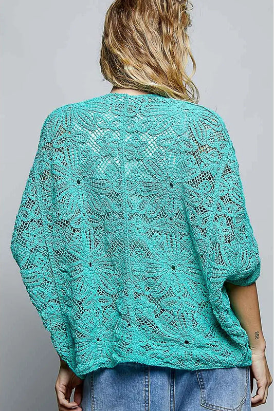 Gossamer Garden Teal Cardigan