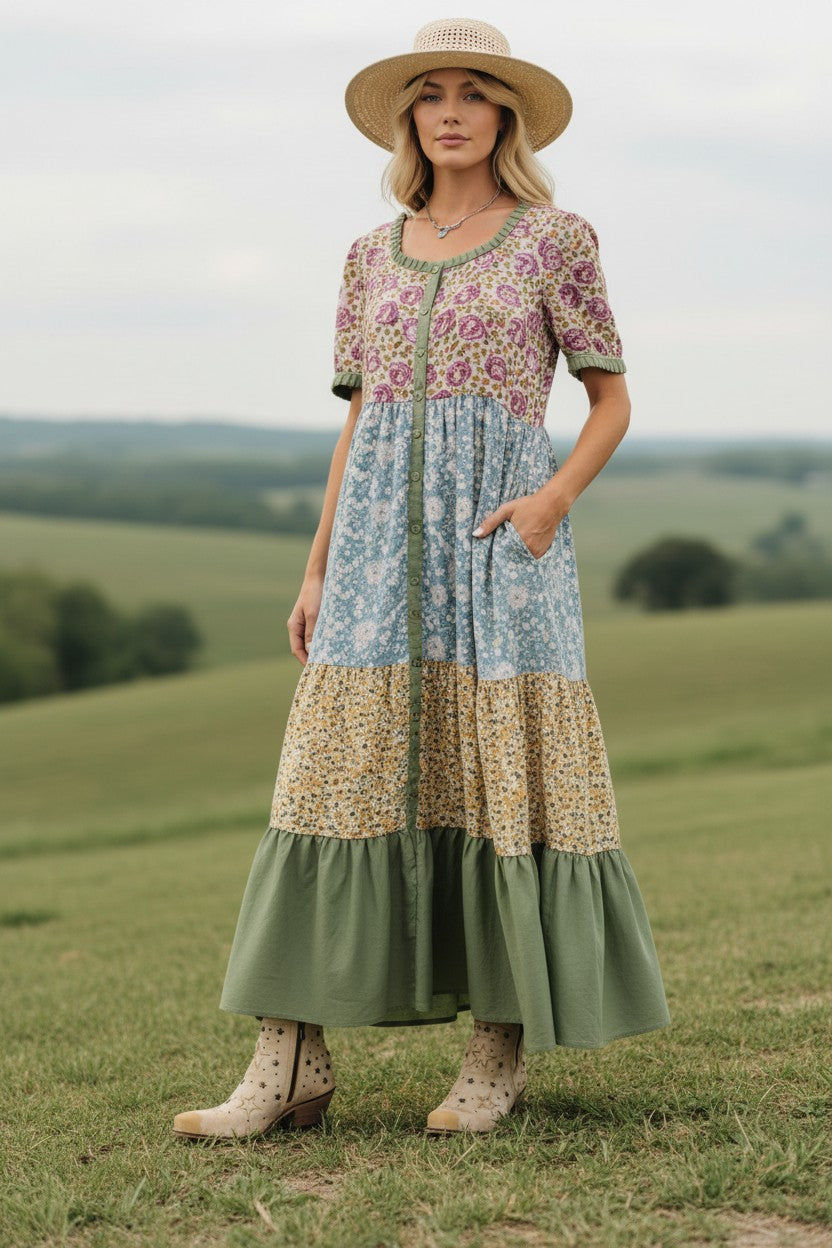 Sweetheart Floral Maxi Dress