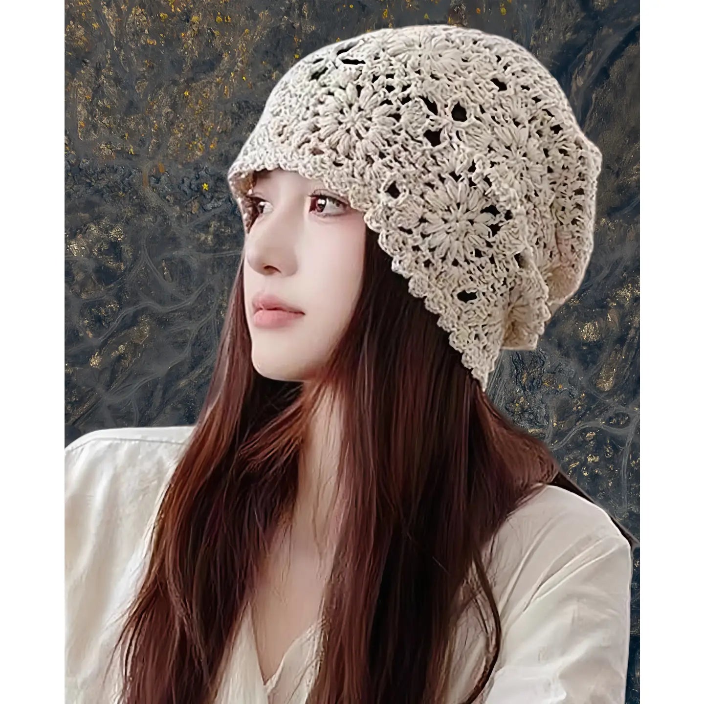 Heirloom Beige Crochet Hat