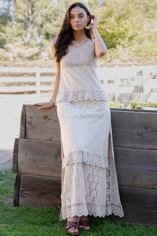 Heirloom Lace Latte Dress