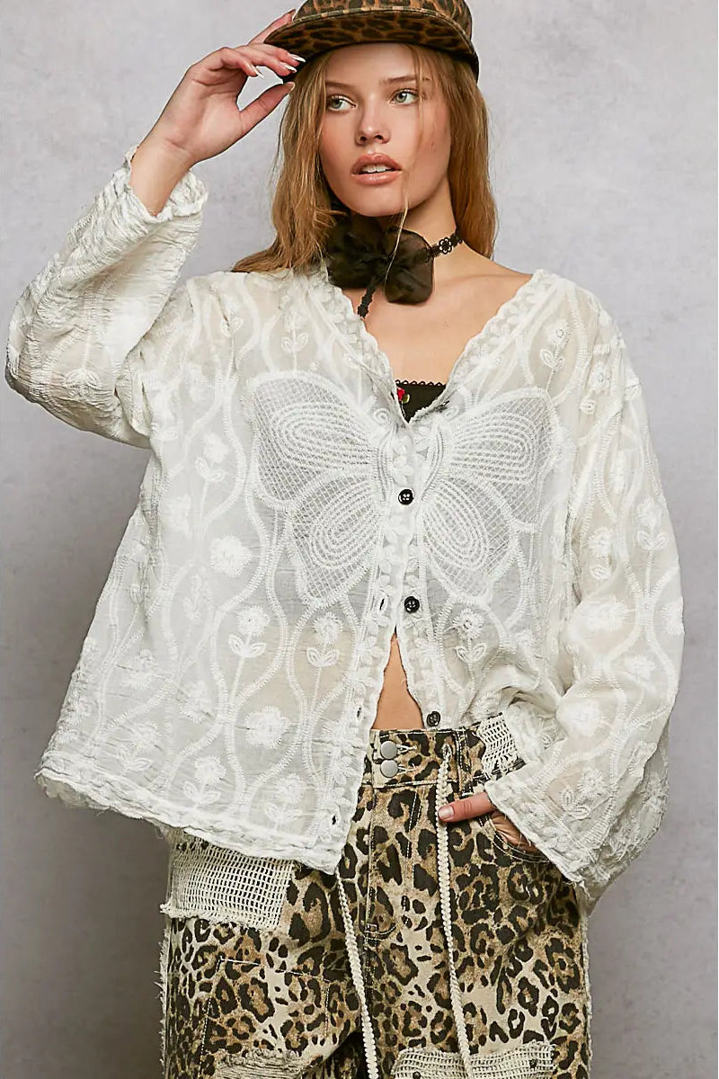 Heirloom Petal Off White Blouse