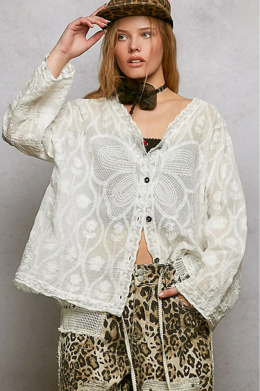 Heirloom Petal Off White Blouse