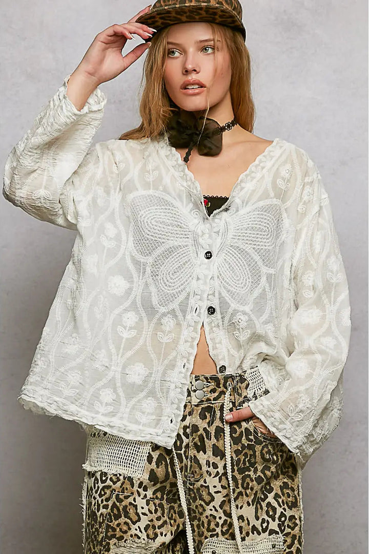 Heirloom Petal Off White Blouse