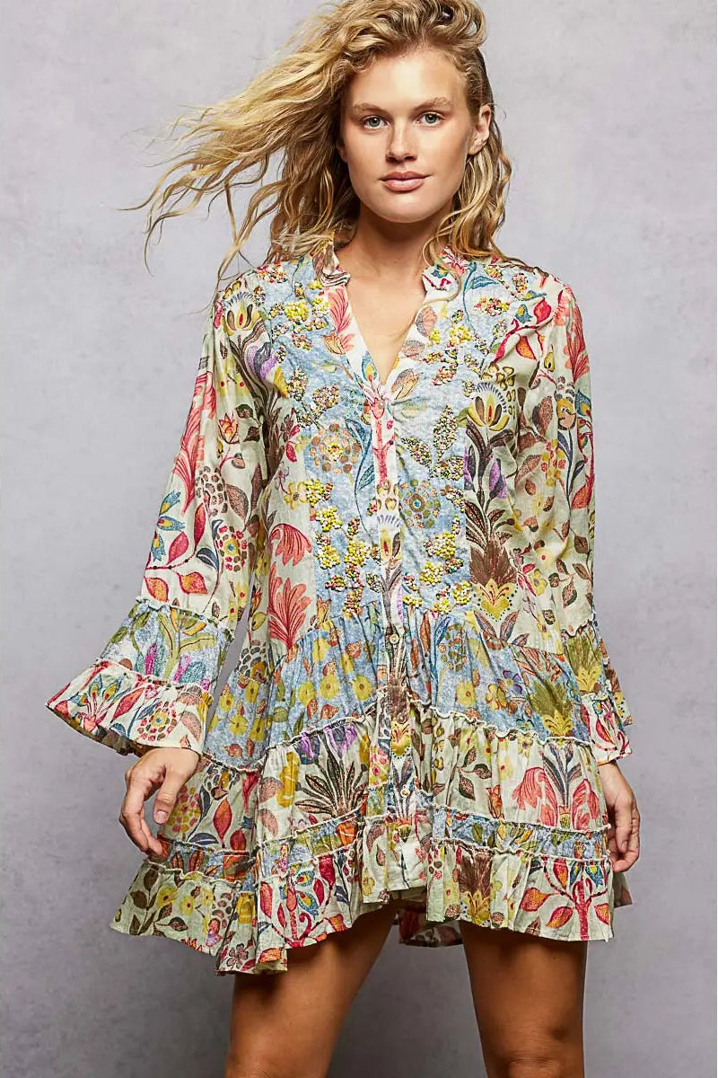 Island Mirage Cotton Mini Dress