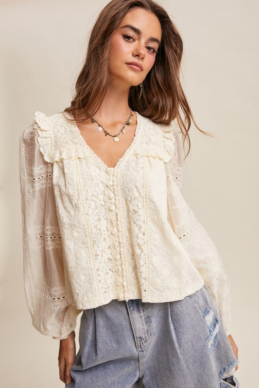 Ivory Grace Lace Top