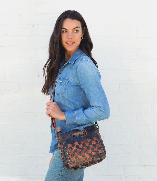 Bed|Stu Keiki Black Lux Tan Rustic Handbag