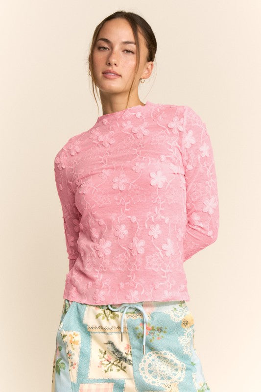 Lovely Pink Mesh Top