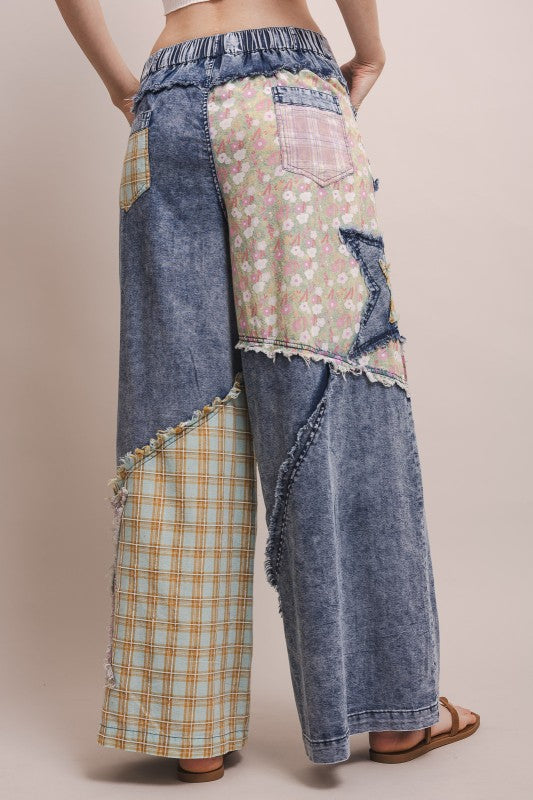 Mixed Melody Denim Pants