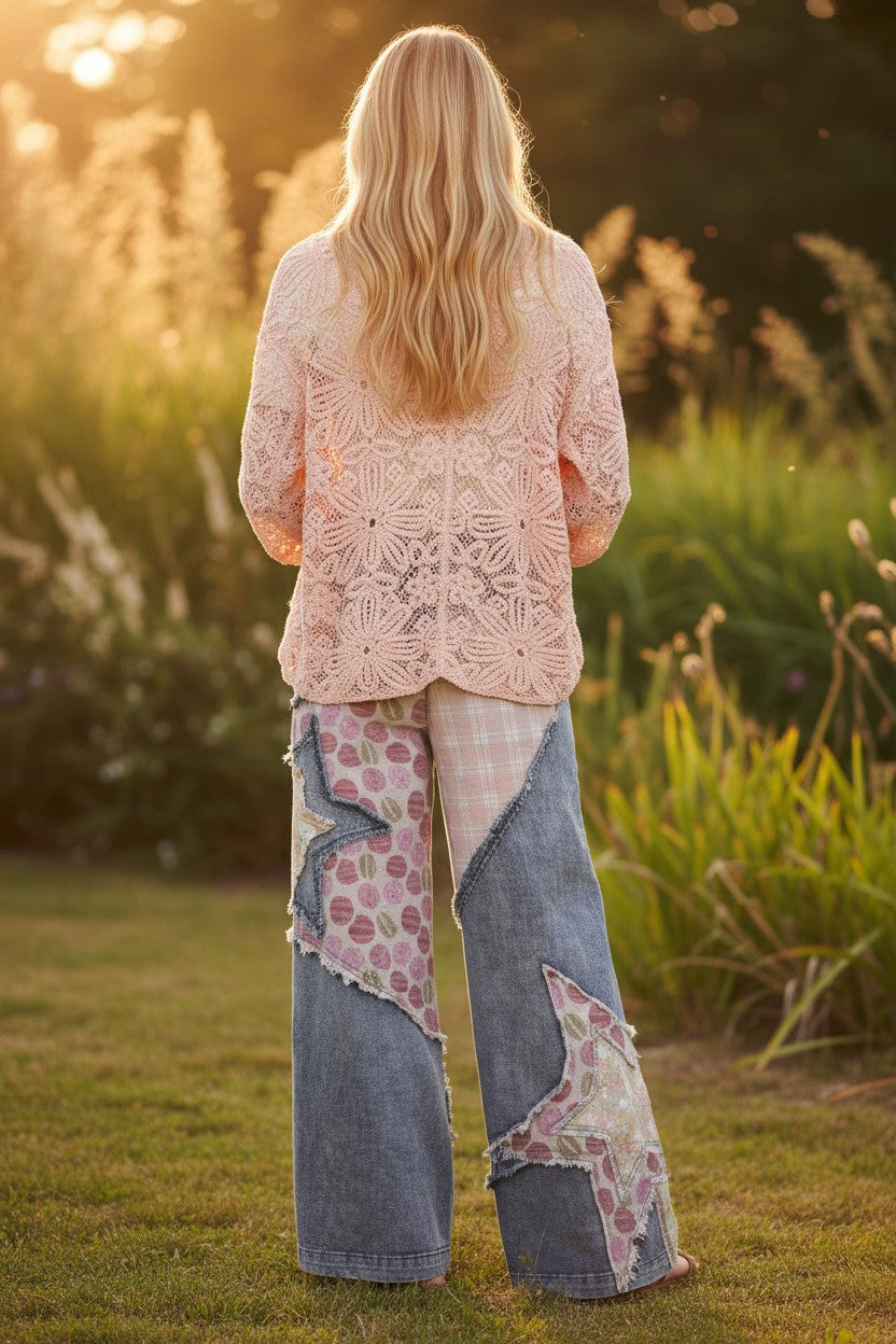 Gossamer Garden Peach Cardigan