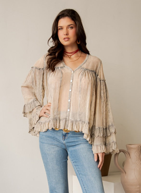 Moonmist Latte Blouse
