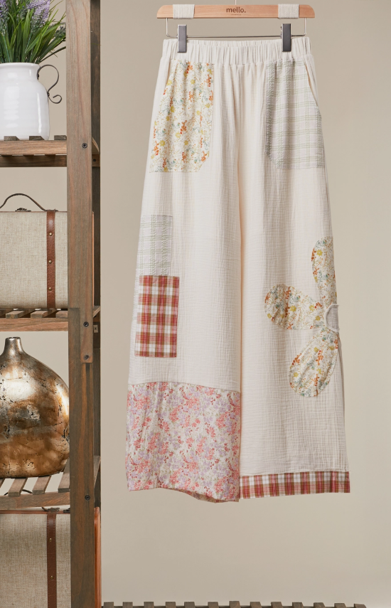 Wildflower Cotton Patchwork Pants