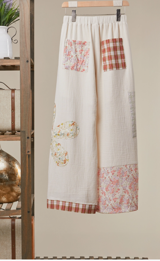 Wildflower Cotton Patchwork Pants