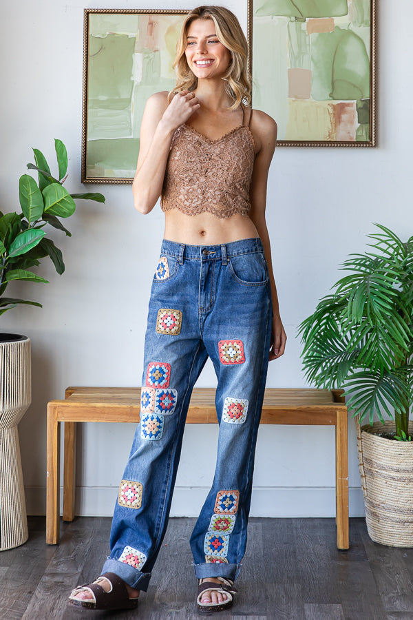 Granny Square Jeans