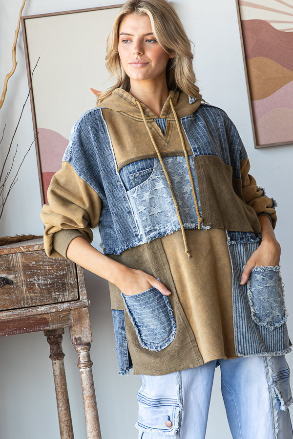 Timberline Denim &amp; Olive Hoodie