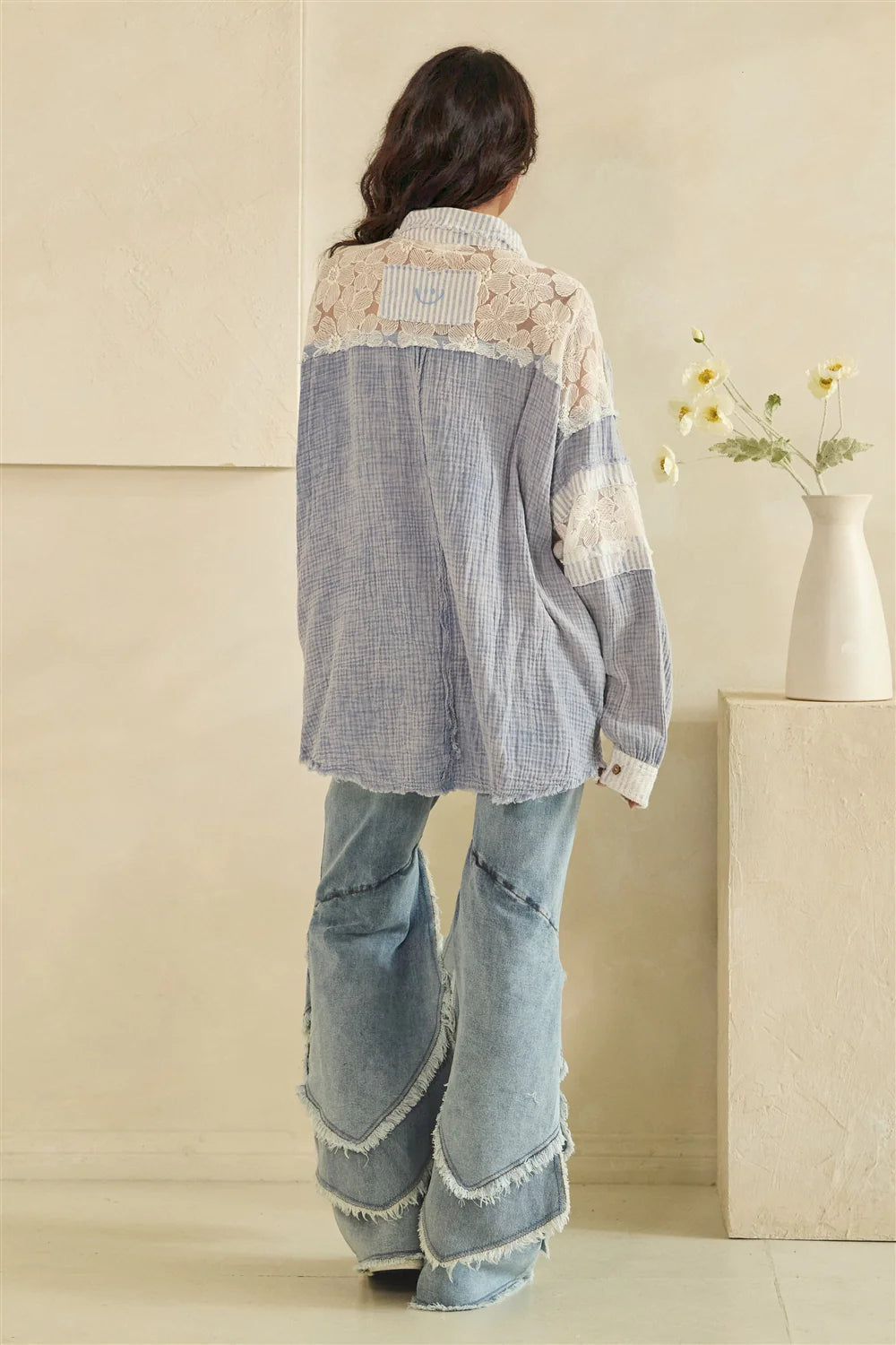 Petals &amp; Lace Cotton Blouse