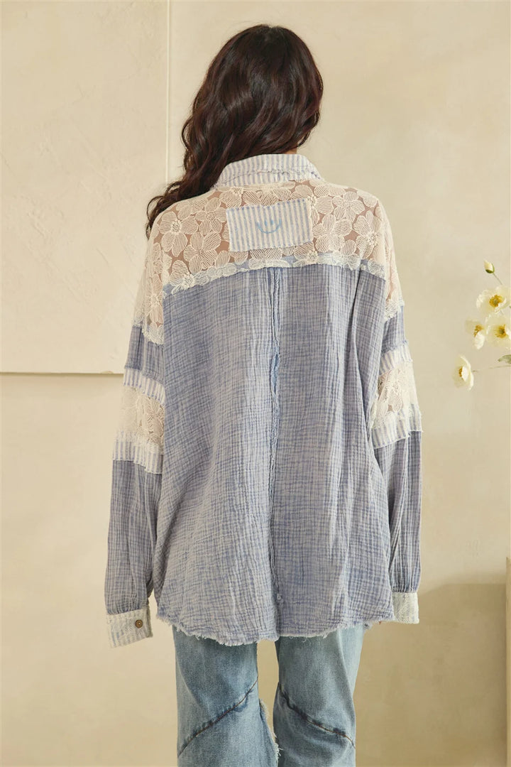 Petals &amp; Lace Cotton Blouse