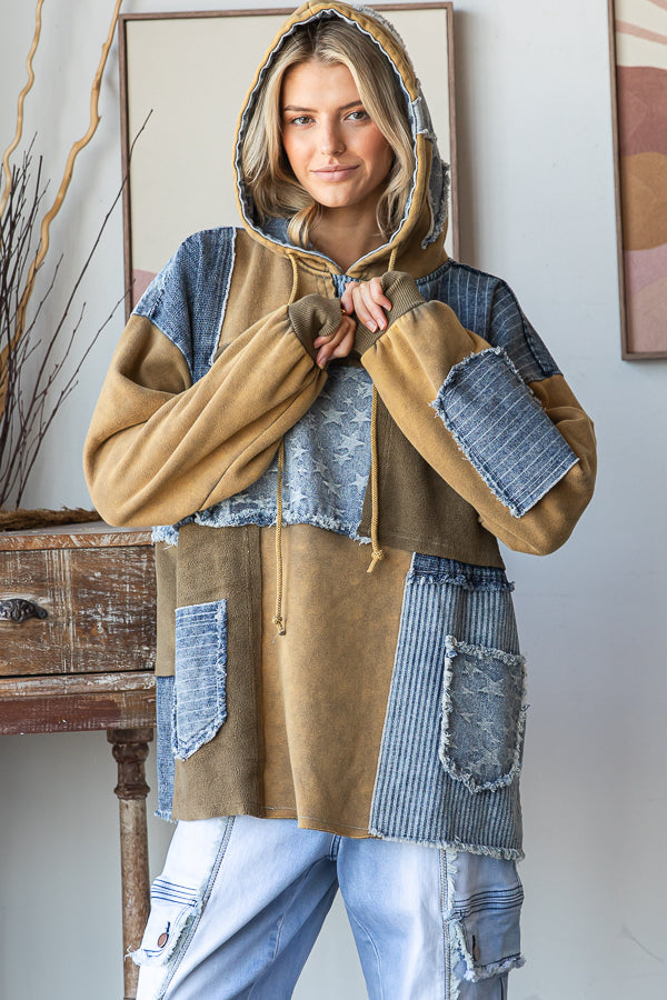 Timberline Denim &amp; Olive Hoodie