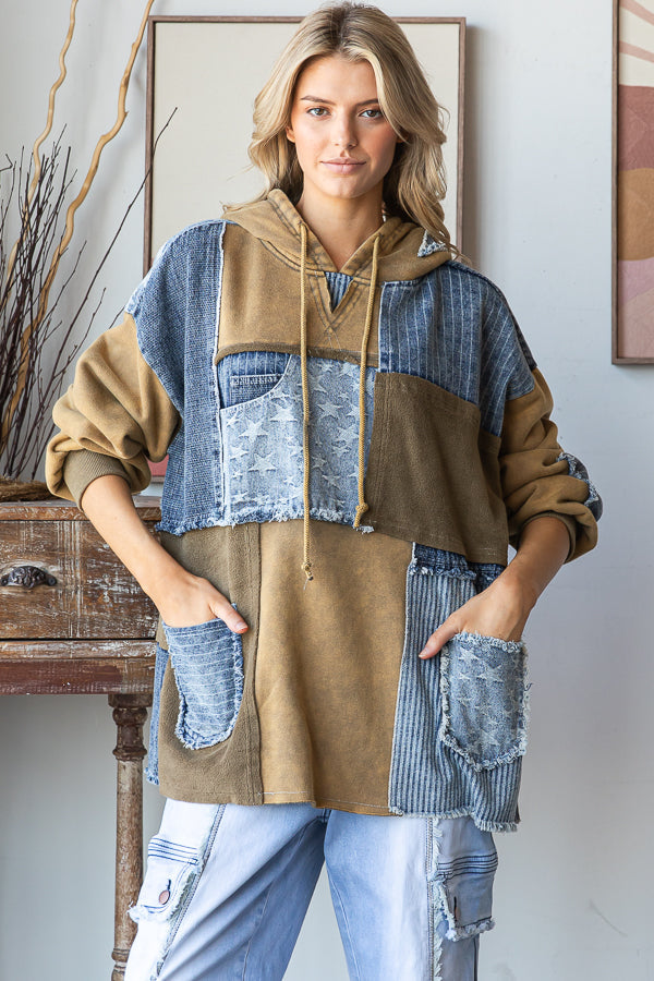 Timberline Denim &amp; Olive Hoodie
