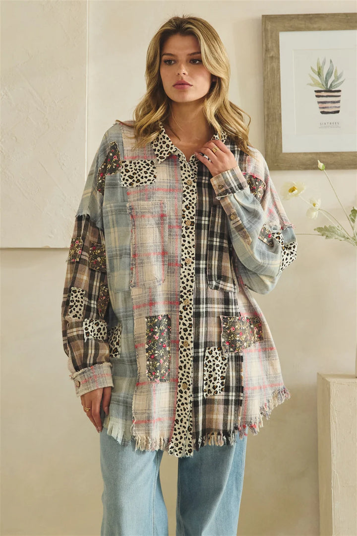Roam Free Plaid Button Up
