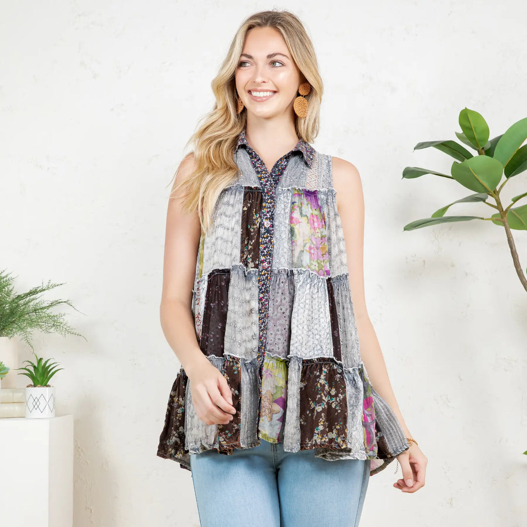 Patchwork Meadow Slate Tank