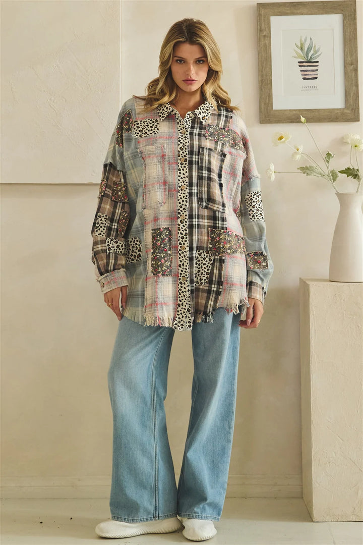 Roam Free Plaid Button Up