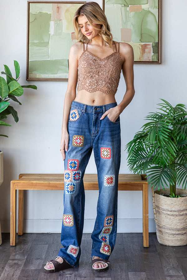 Granny Square Jeans