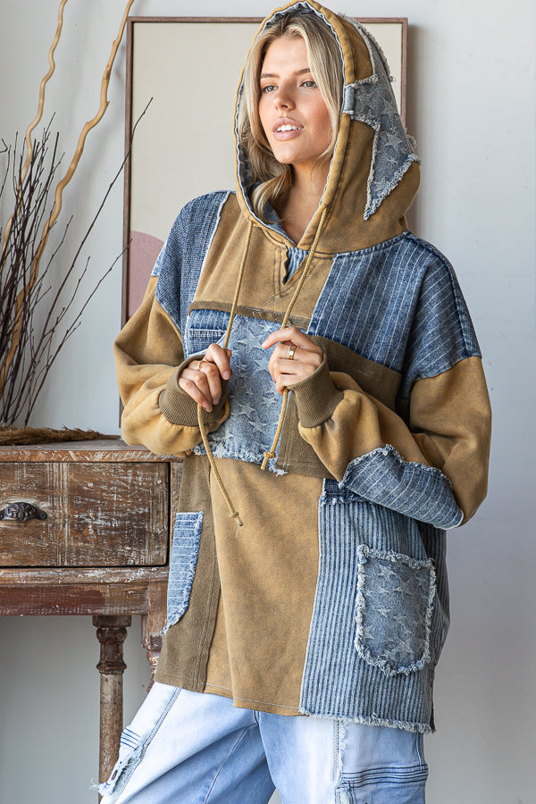 Timberline Denim &amp; Olive Hoodie