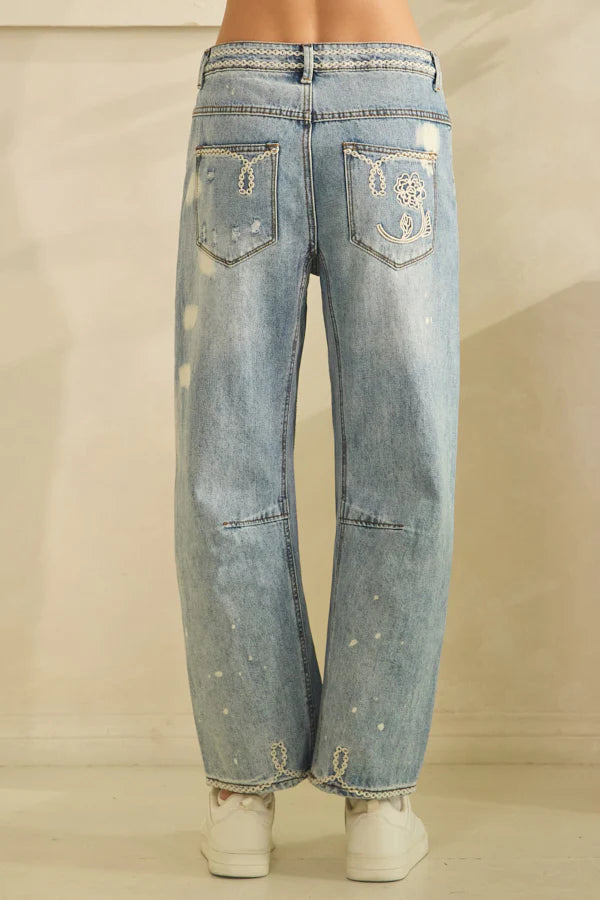 Stitched Bloom Jeans