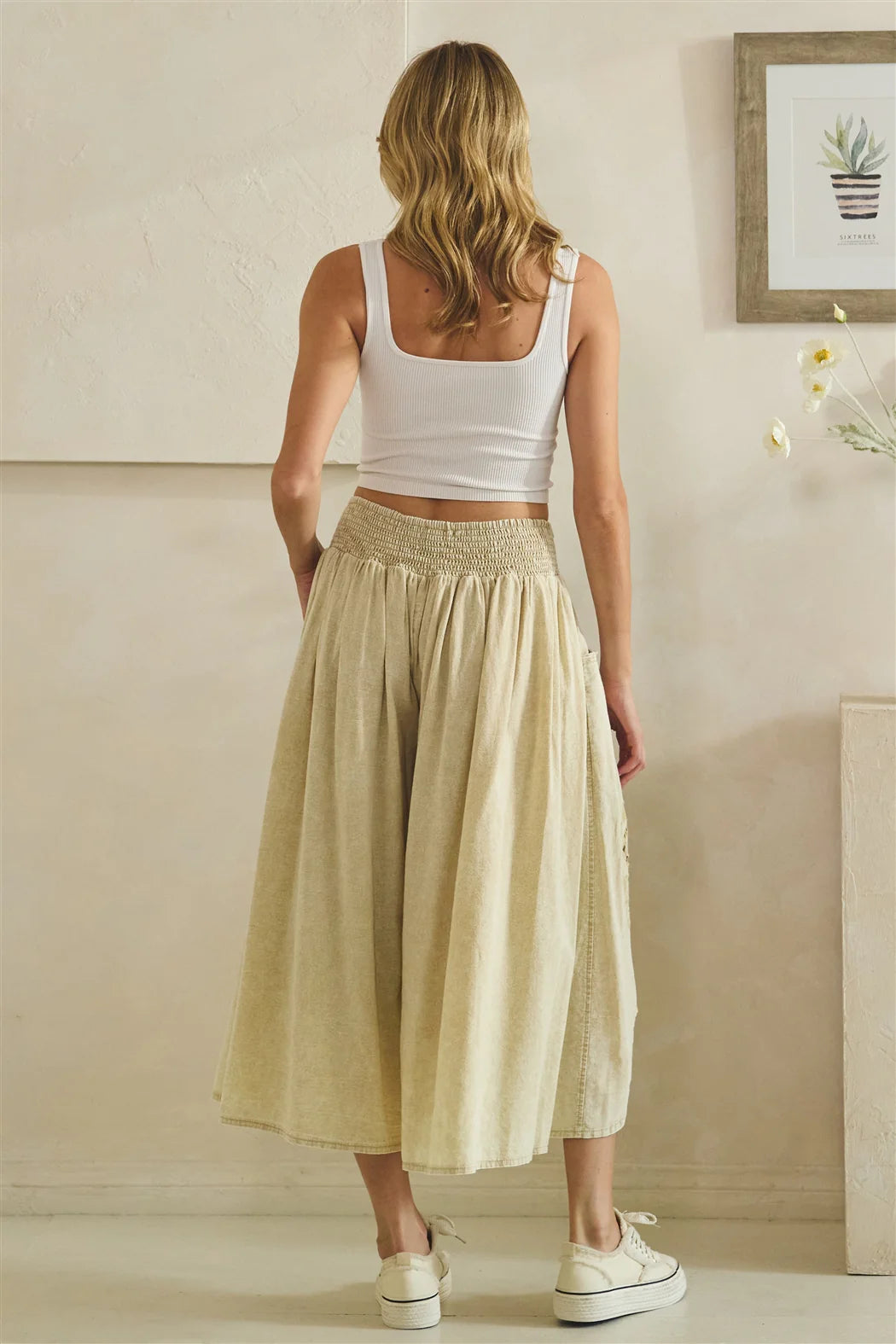 Blissful Sand Flowy Pants