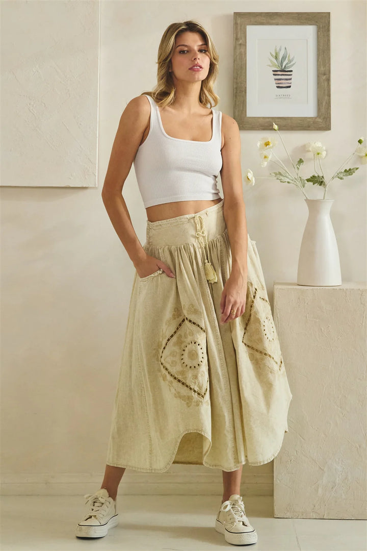 Blissful Sand Flowy Pants