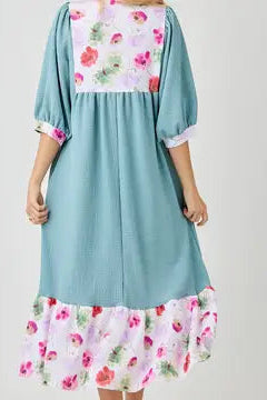 Petal Pop Sage Dress