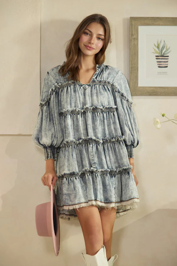 Washed And Wander Short Dress
