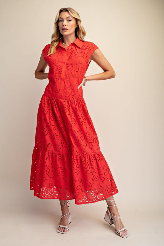 Prairie Rose Eyelet Dress