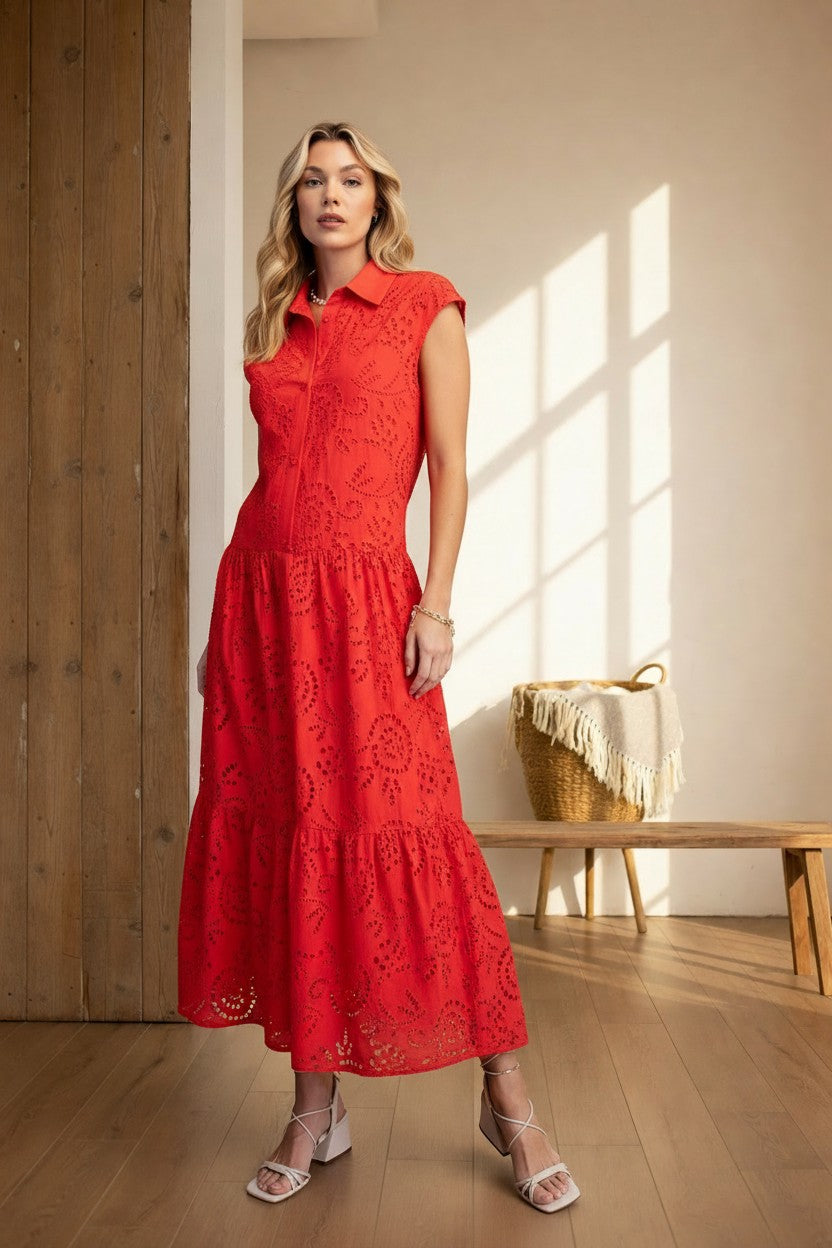 Prairie Rose Eyelet Dress
