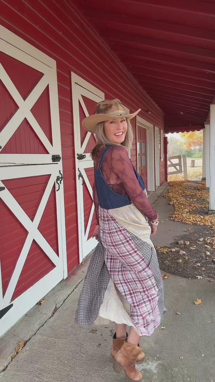 Prairie Patch Overalls Dress