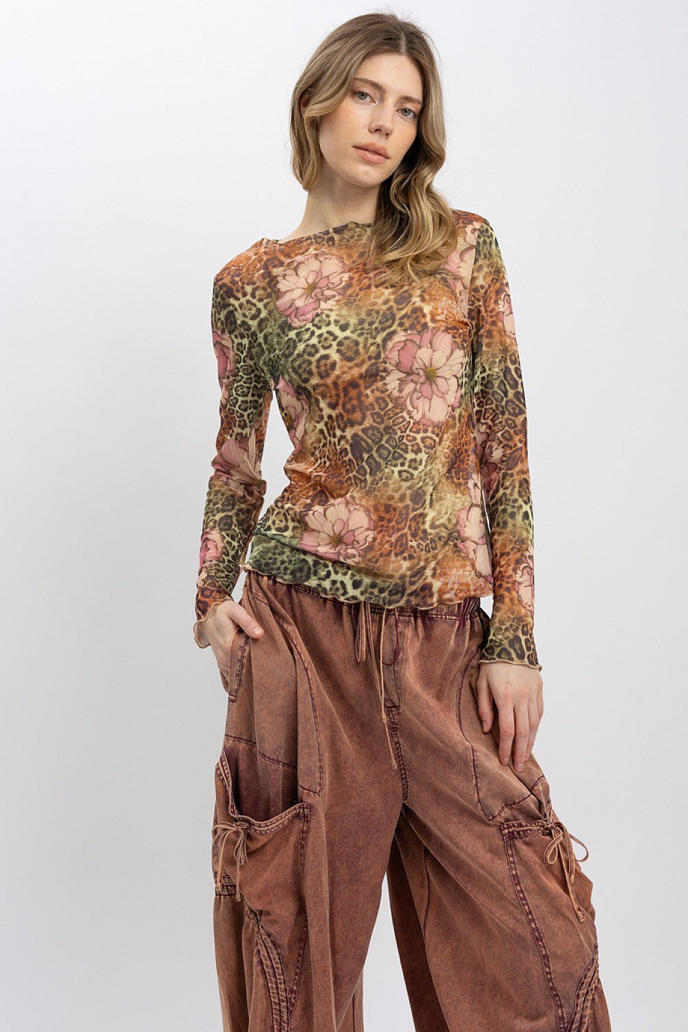 Fierce Floral Mesh Top