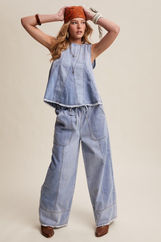 Skyline Denim Wide Leg Pants
