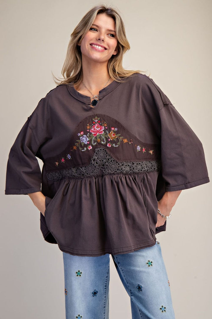 Smoke And Petals Babydoll Blouse