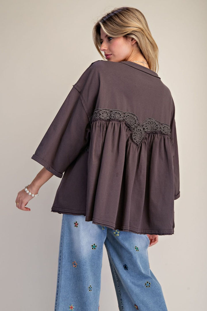 Smoke And Petals Babydoll Blouse