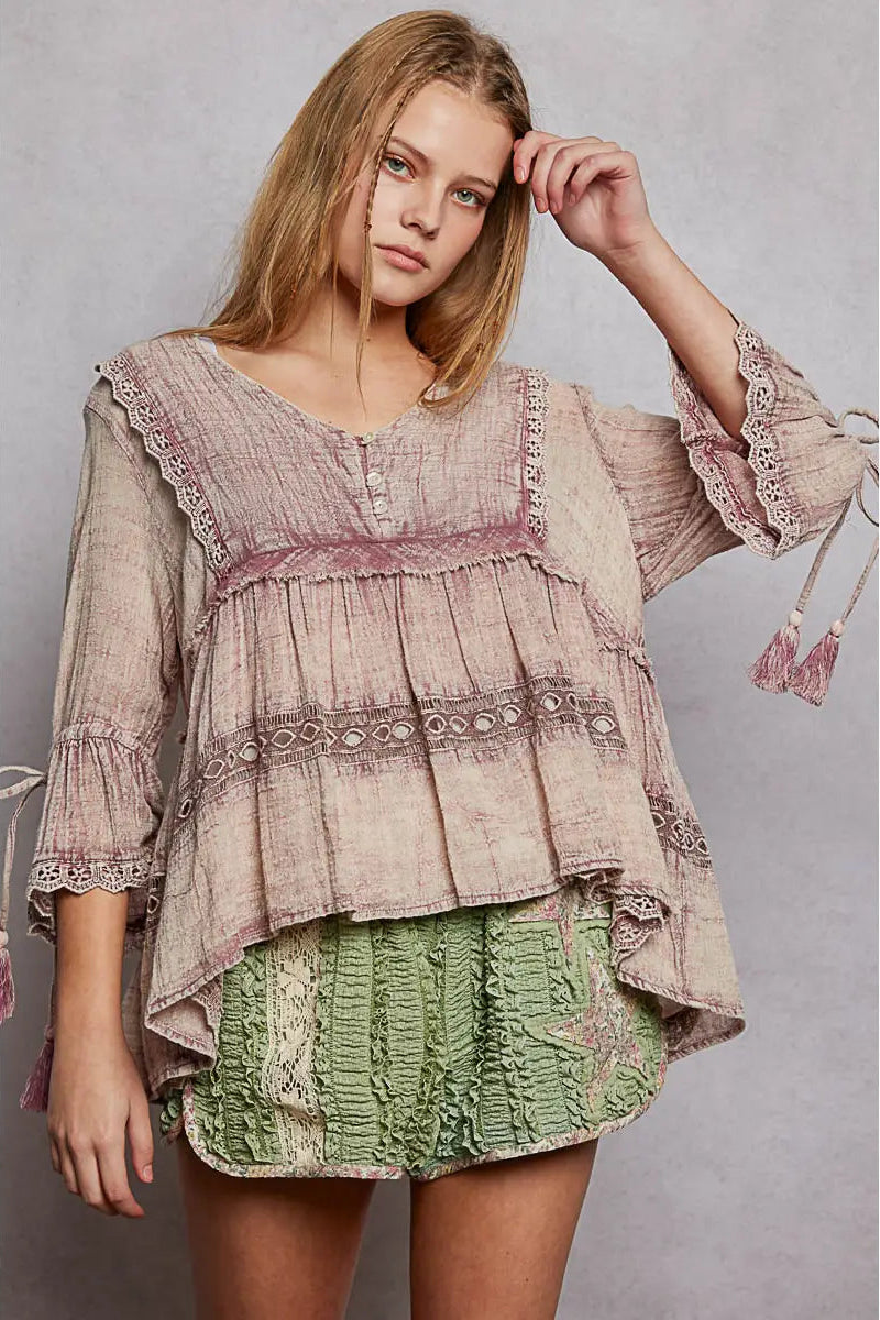 Soft Romance Blush Blouse