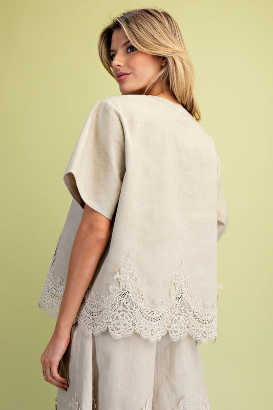 Heritage Lace Cotton Top