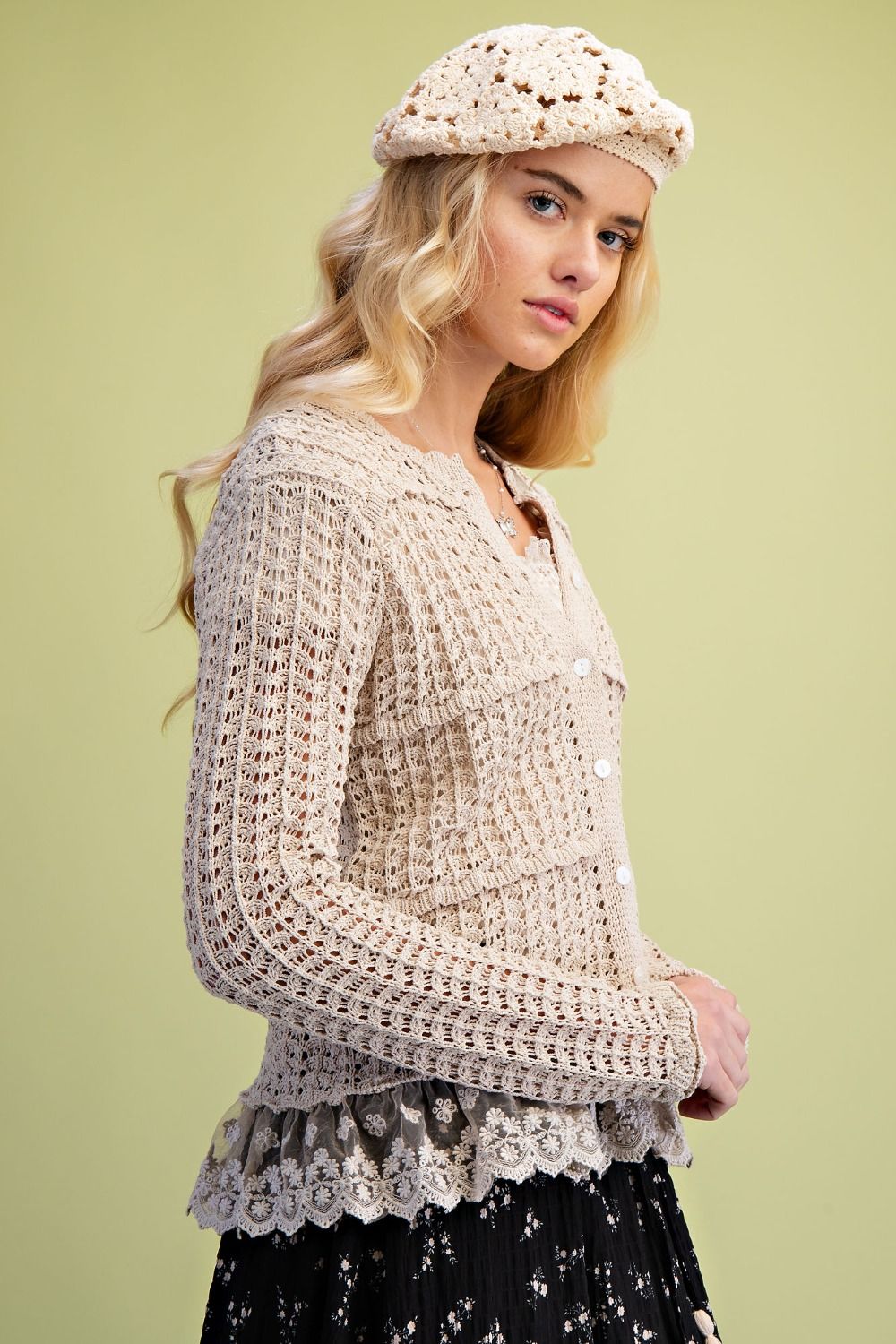 Windswept Willow Crochet Cardigan
