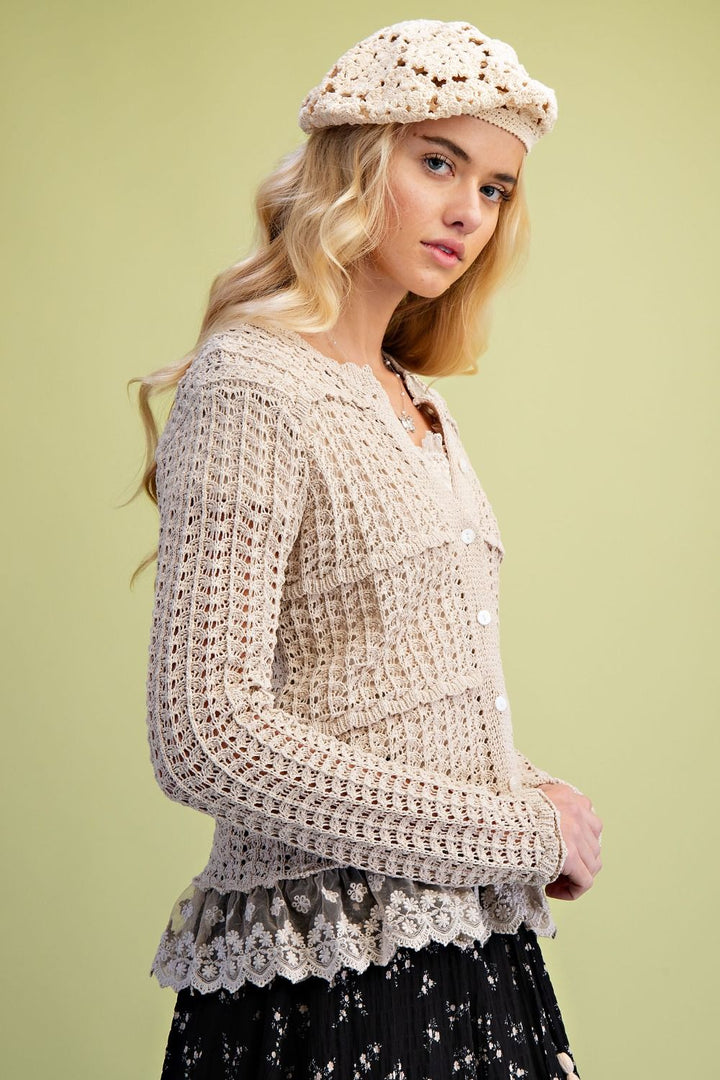 Windswept Willow Crochet Cardigan