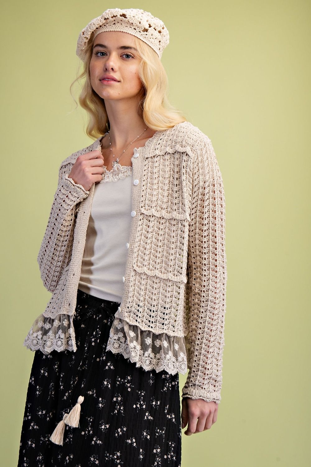 Windswept Willow Crochet Cardigan