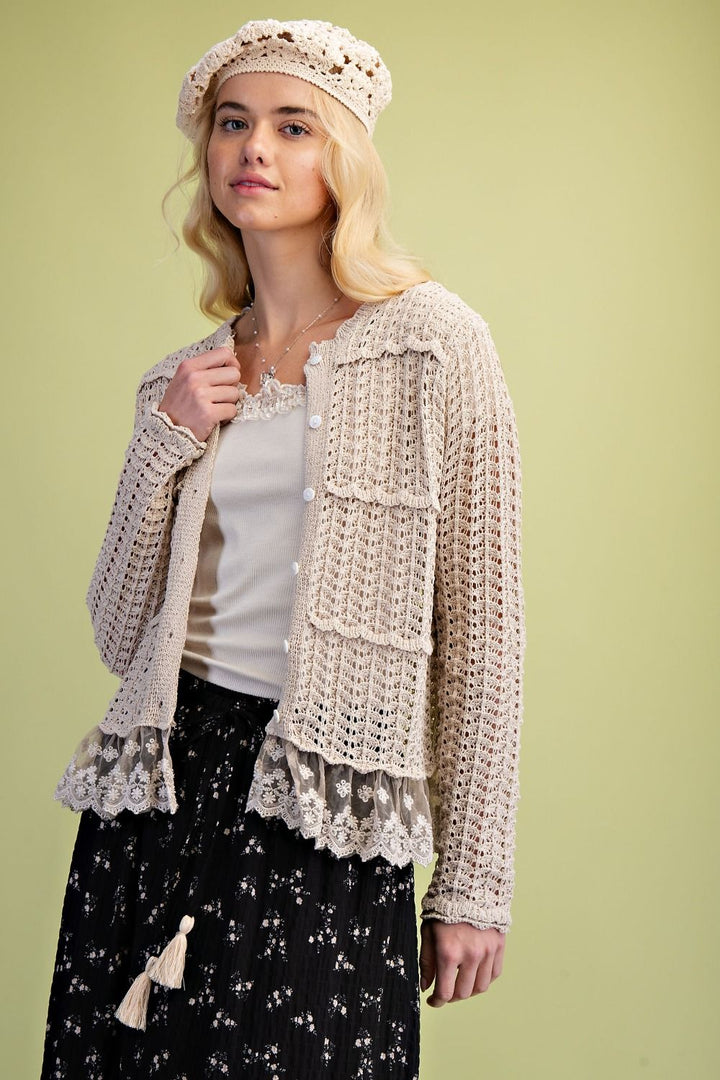 Windswept Willow Crochet Cardigan