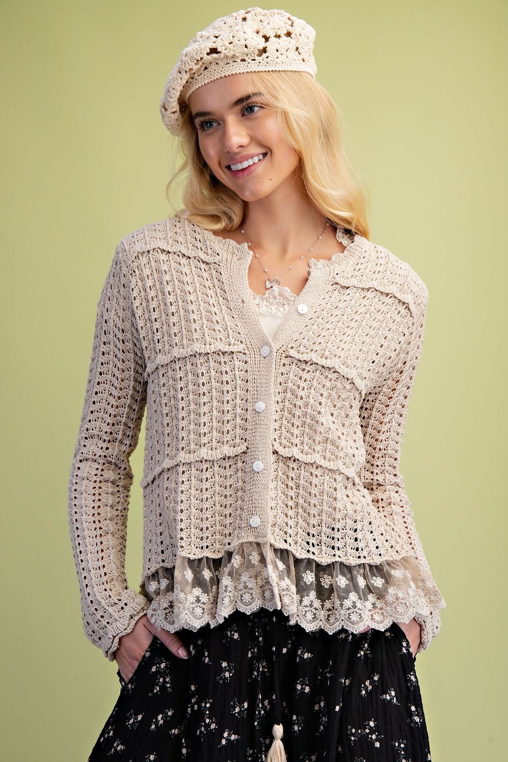 Windswept Willow Crochet Cardigan