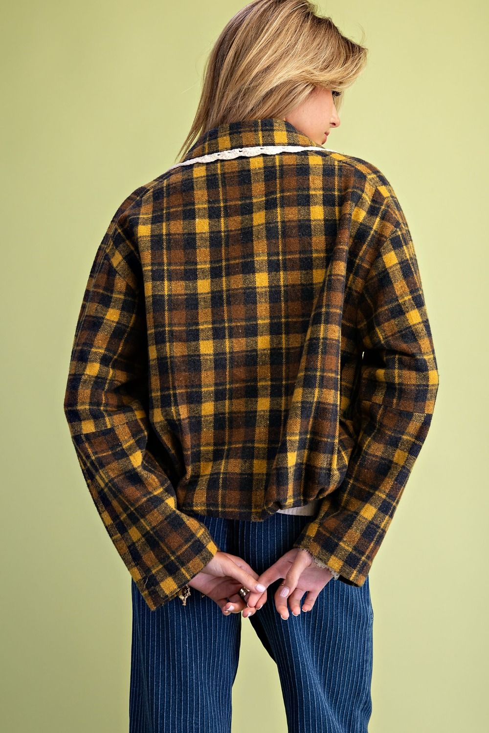 Honey & Hearth Plaid Jacket
