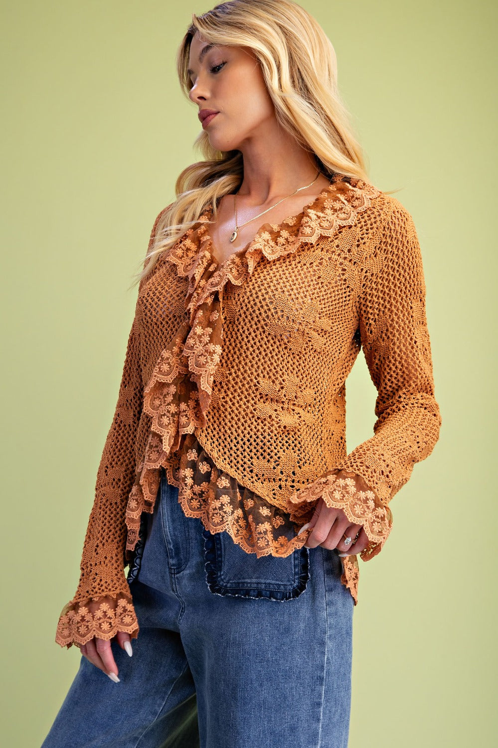Spiced Cinnamon Crochet Cardigan