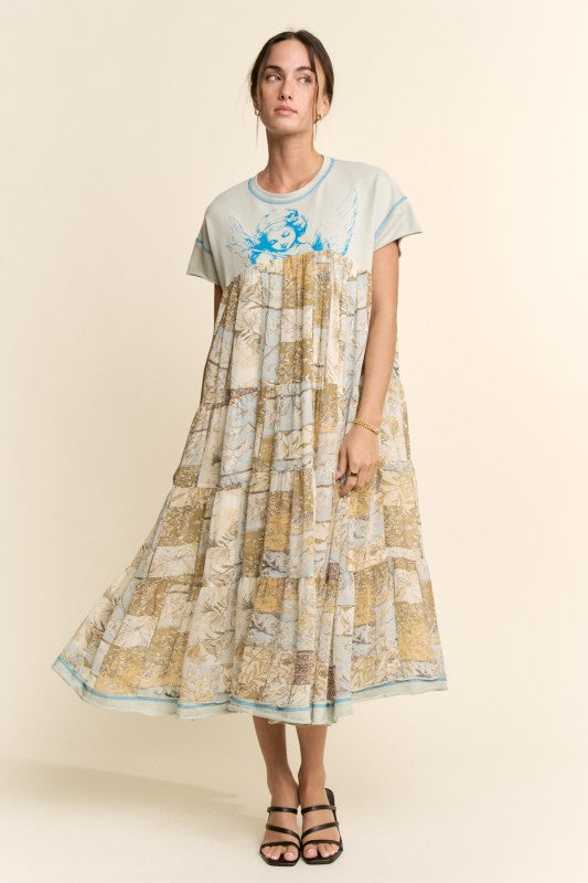 Sweet Cherub Sage Dress